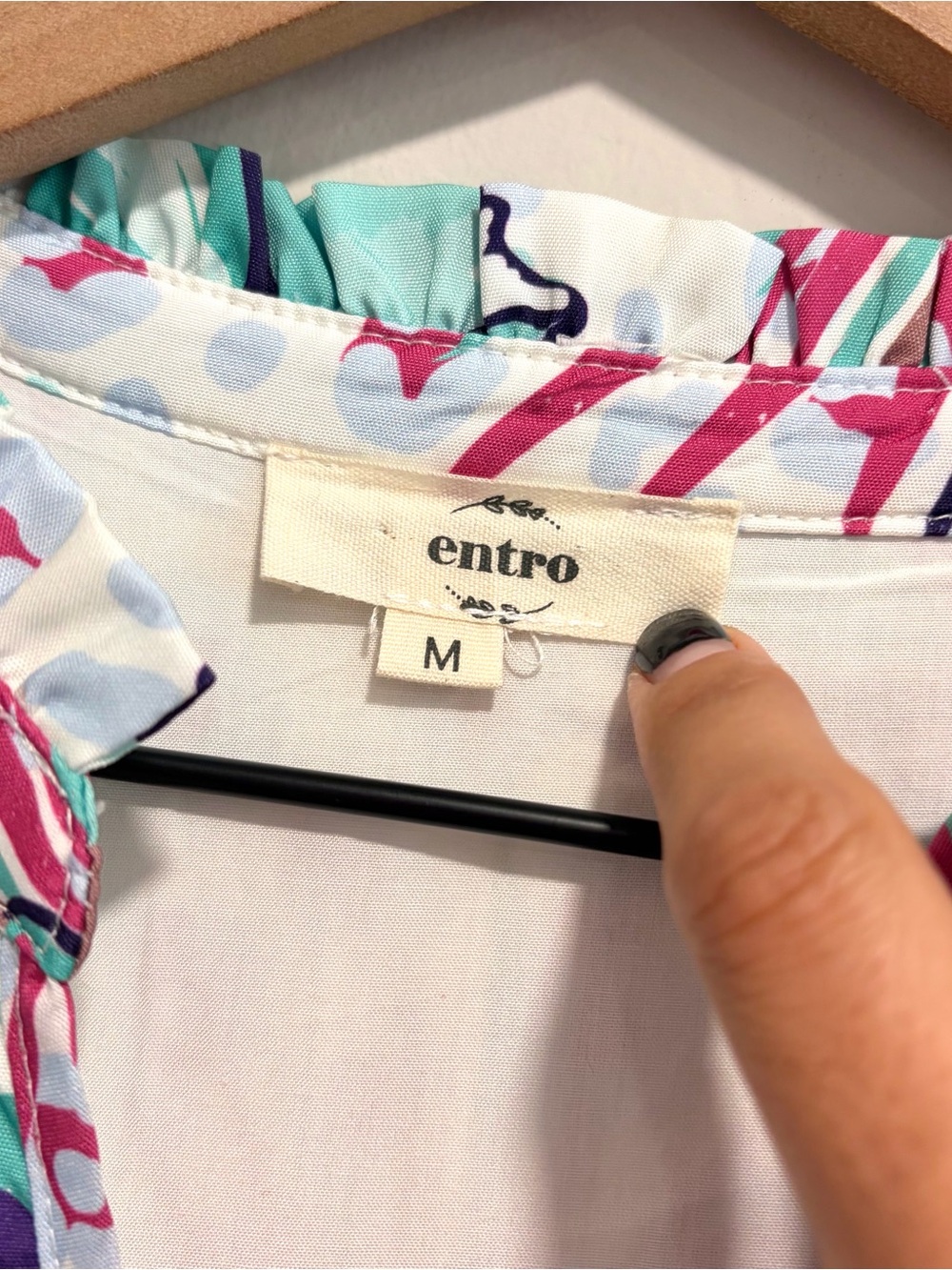 Entro Ruffle Short Sleeve Floral Ric Rac Trim Dress - Picture 5 of 12